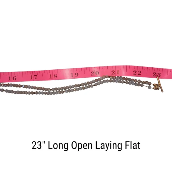 NWOT Beaded Double Layer Necklace and 4pc Stretch Bracelet Set - Picture 8 of 9